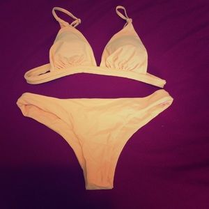 New cheeky mango yellow bikini top and bottom